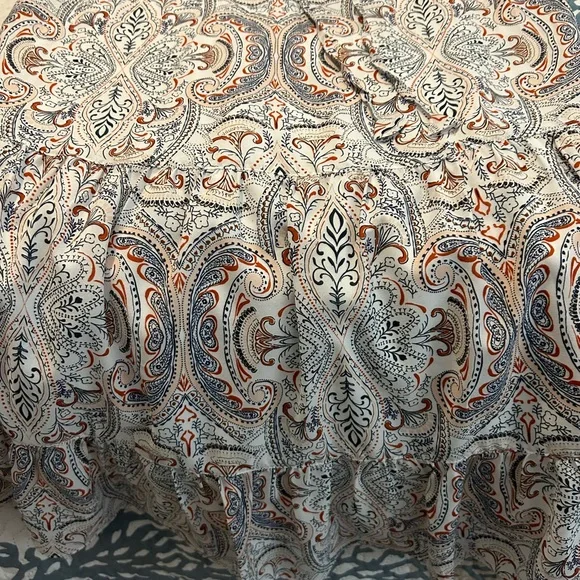 Sanctuary Paisley Print Dress in Navy & Orange - Picture 6 of 12